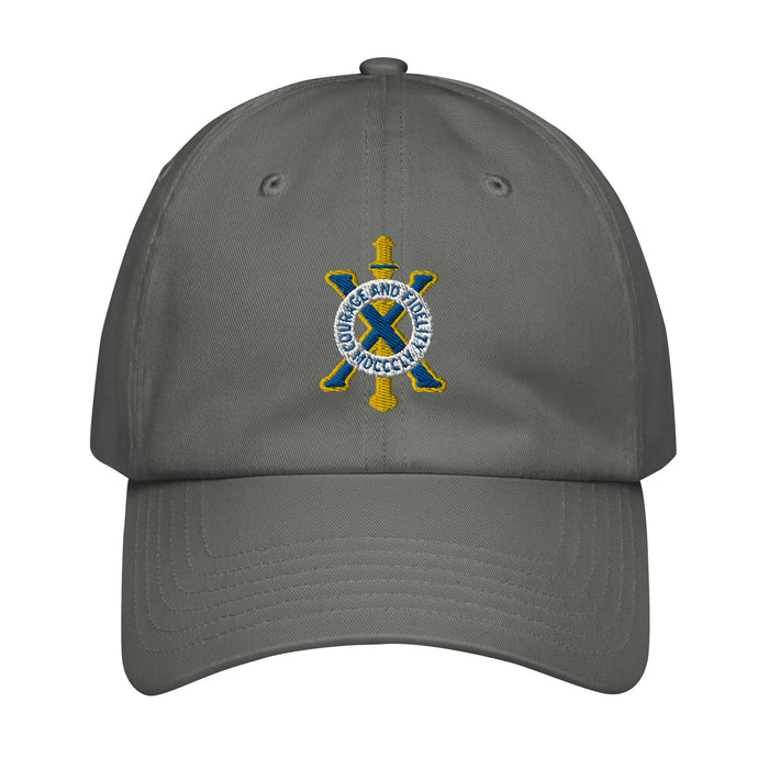 10th Infantry Regiment Embroidered Under Armour® Dad Hat Tactically Acquired Grey  