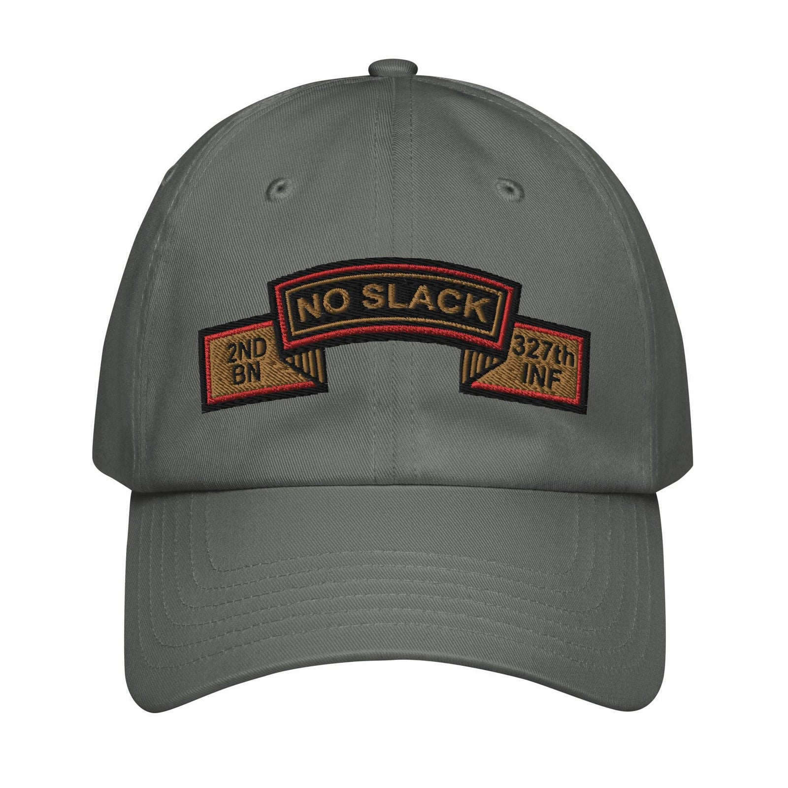 2-327 Infantry Regiment 'No Slack' Embroidered Under Armour® Dad Hat Tactically Acquired Grey  