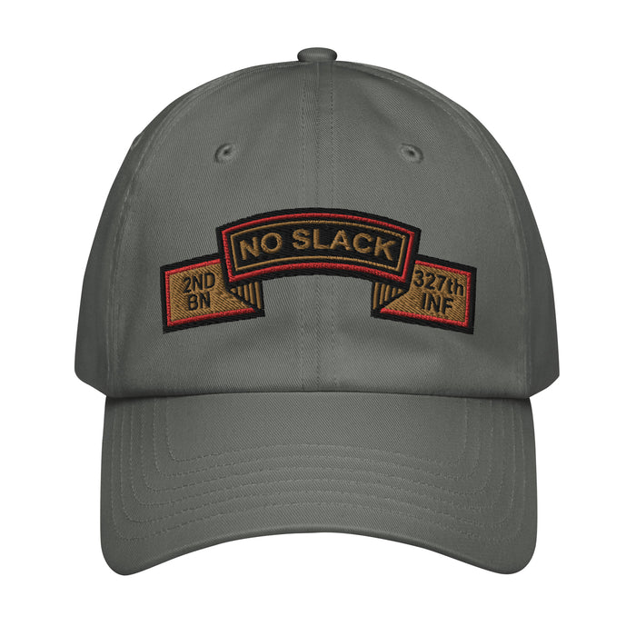 2-327 Infantry Regiment 'No Slack' Embroidered Under Armour® Dad Hat Tactically Acquired Grey  