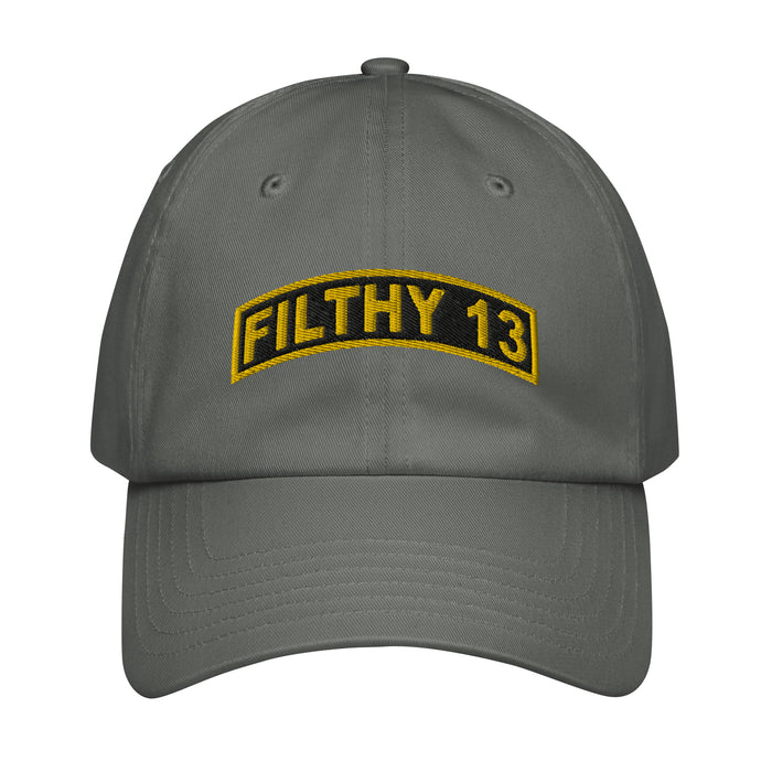 Filthy 13 WW2 Legacy Embroidered Under Armour® Dad Hat Tactically Acquired Grey  