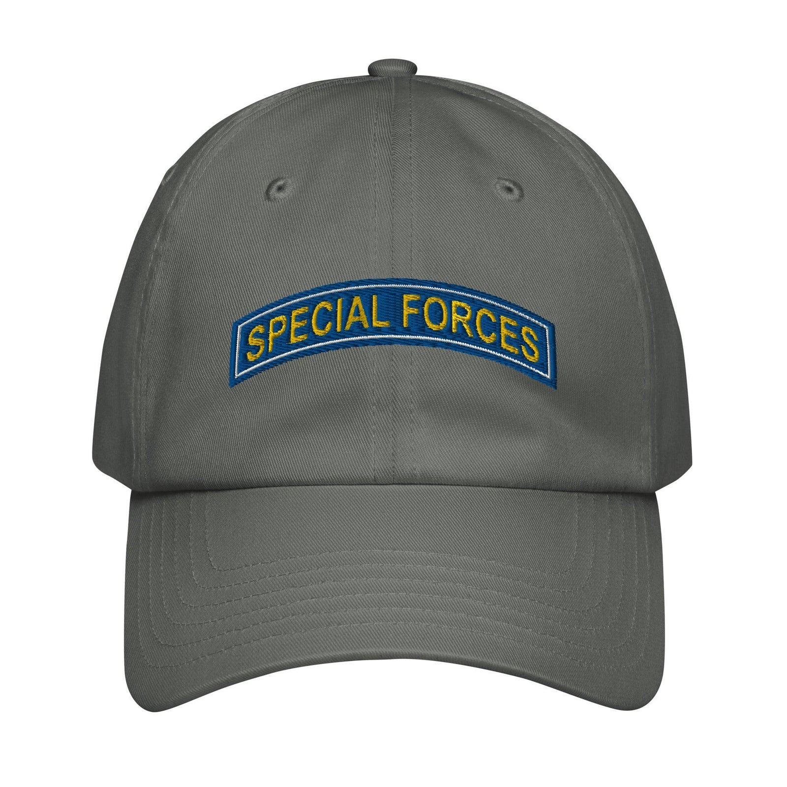 U.S. Army Special Forces Tab Embroidered Under Armour® Dad Hat Tactically Acquired Grey  