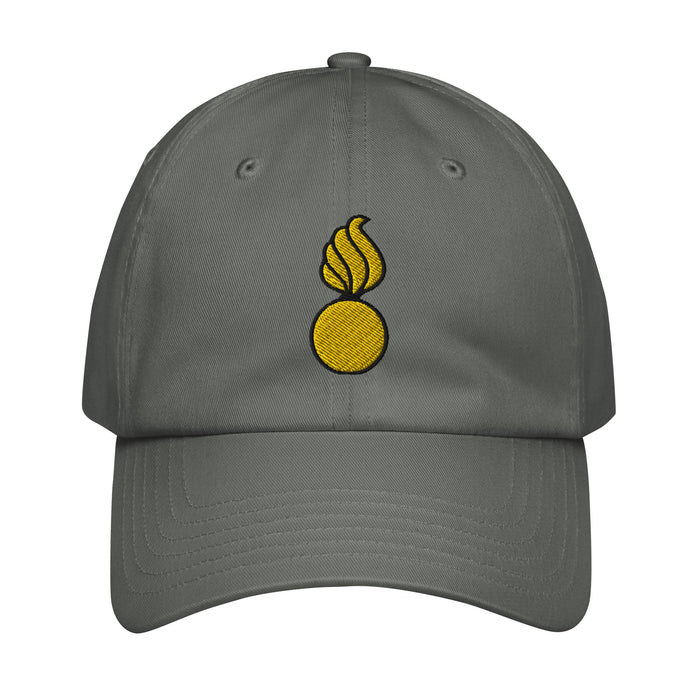 U.S. Army Ordnance Corps Embroidered Under Armour® Dad Hat Tactically Acquired Grey  