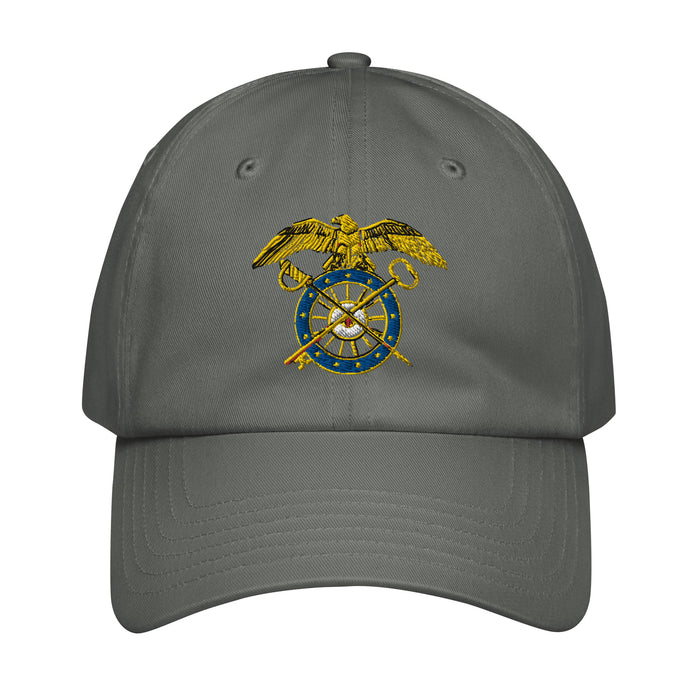 U.S. Army Quartermaster Corps Embroidered Under Armour® Dad Hat Tactically Acquired Grey  