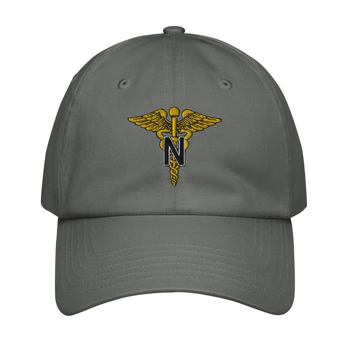 U.S. Army Nurse Corps Embroidered Under Armour® Dad Hat Tactically Acquired Grey  