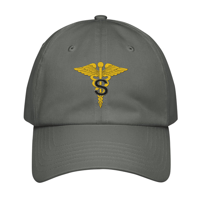 U.S. Army Medical Specialist Corps Embroidered Under Armour® Dad Hat Tactically Acquired Grey  