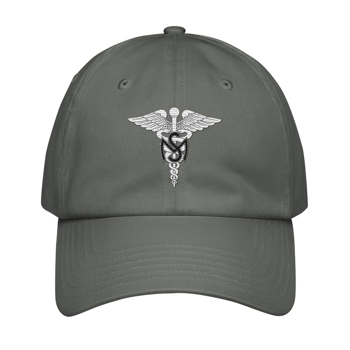 U.S. Army Medical Service Corps Embroidered Under Armour® Dad Hat Tactically Acquired Grey  