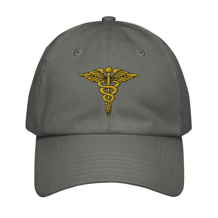 U.S. Army Medical Corps Embroidered Under Armour® Dad Hat Tactically Acquired Grey  