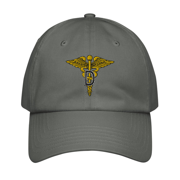 U.S. Army Dental Corps Embroidered Under Armour® Dad Hat Tactically Acquired Grey  