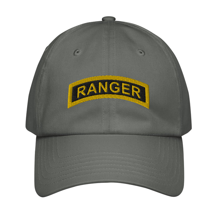 U.S. Army Ranger Tab Embroidered Under Armour® Dad Hat Tactically Acquired Grey  