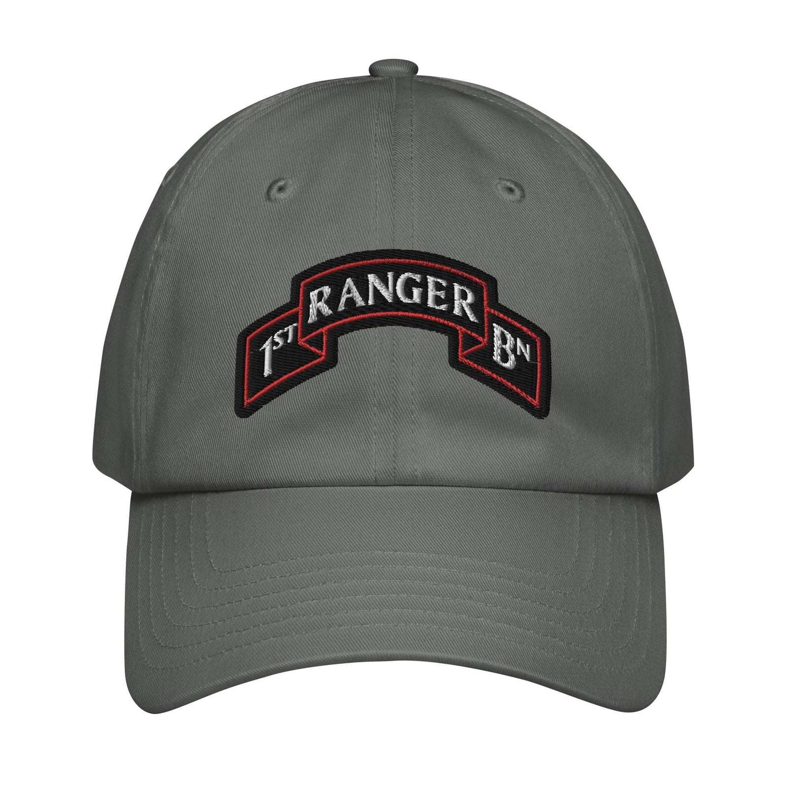 1st Ranger Battalion Tab Embroidered Under Armour® Dad Hat Tactically Acquired Grey  