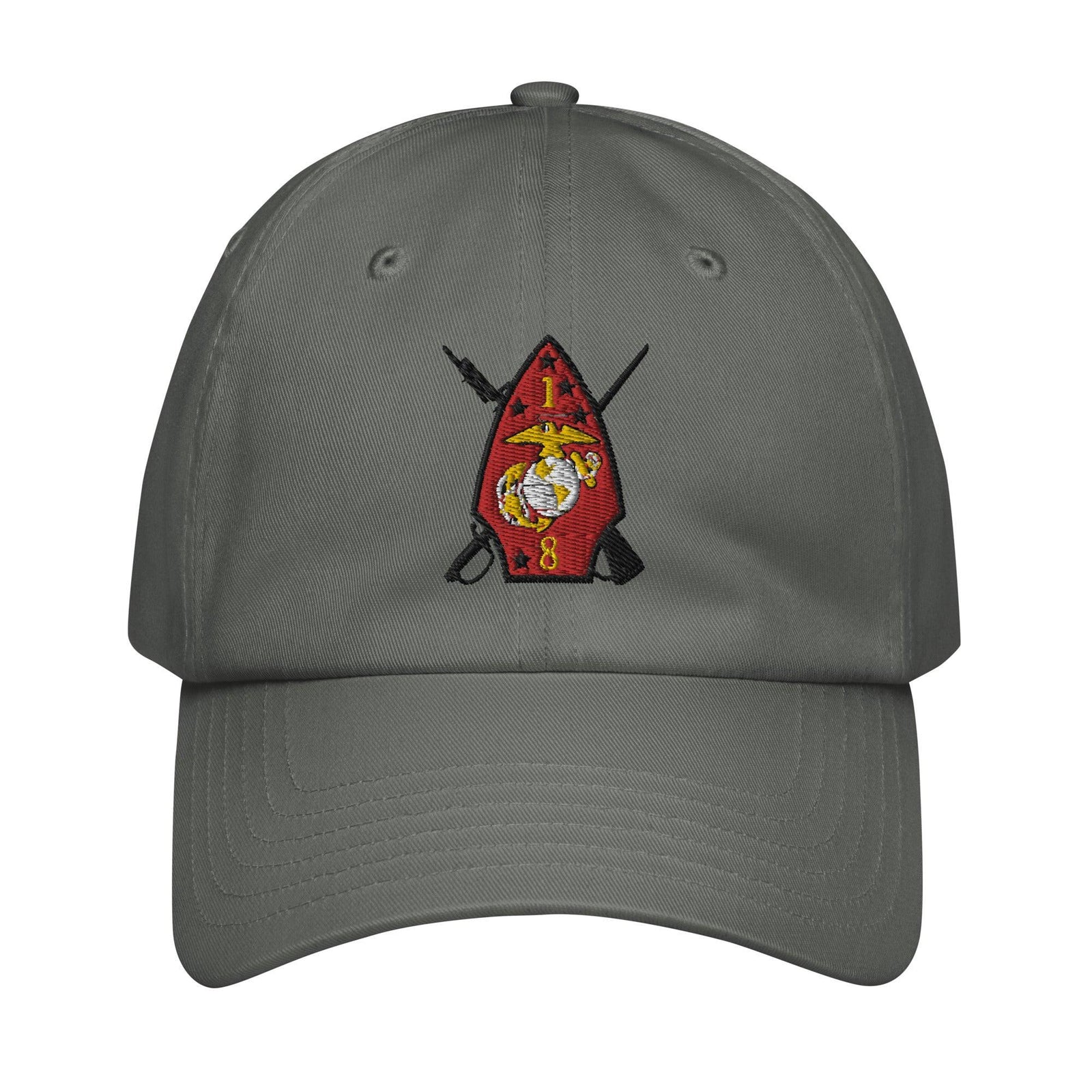 1/8 Marines Embroidered Under Armour® Dad Hat Tactically Acquired Grey  