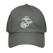 USMC White EGA Embroidered Under Armour® Dad Hat Tactically Acquired Grey  