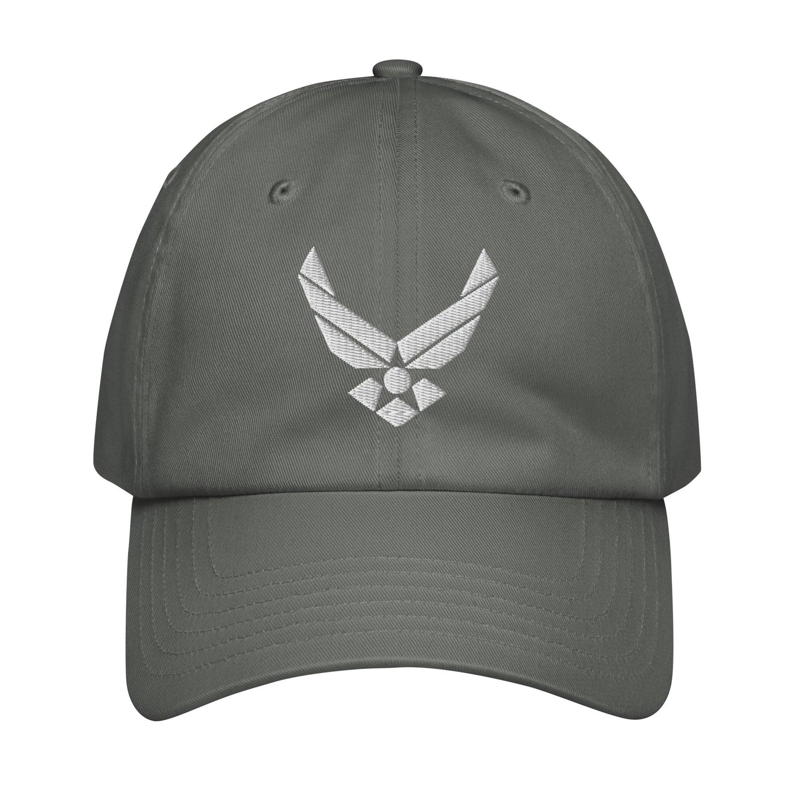 USAF White Emblem Embroidered Under Armour® Dad Hat Tactically Acquired Grey  