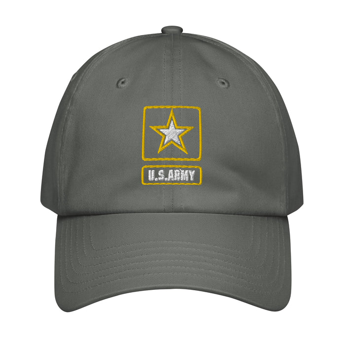 U.S. Army Embroidered Under Armour® Dad Hat Tactically Acquired Grey  