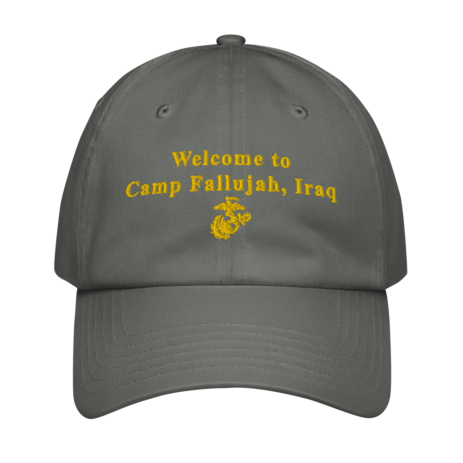 Welcome to Camp Fallujah Iraq USMC Under Armour® Hat Tactically Acquired Grey  