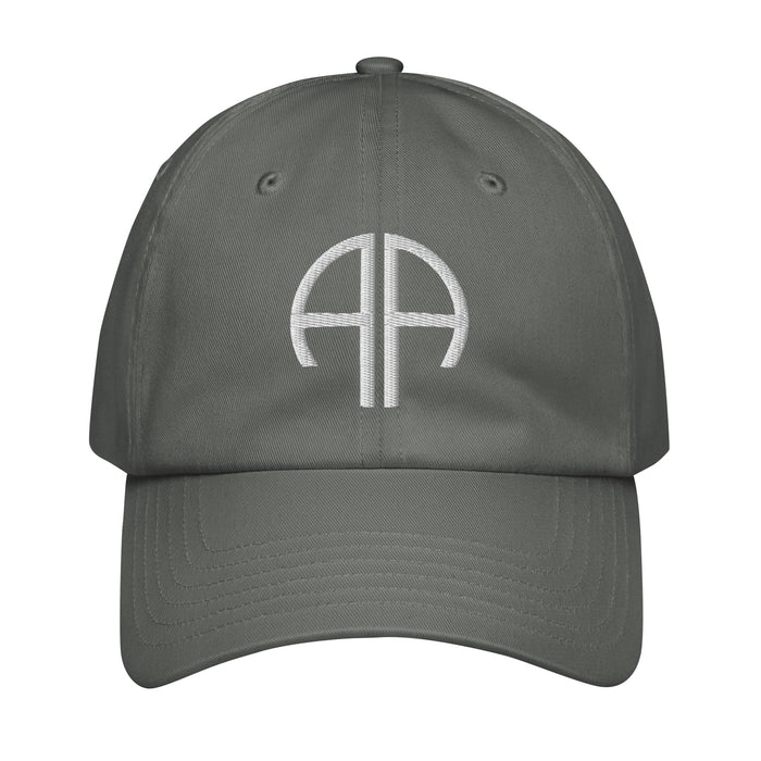 82nd Airborne Div Embroidered Under Armour® Dad Hat Tactically Acquired Grey