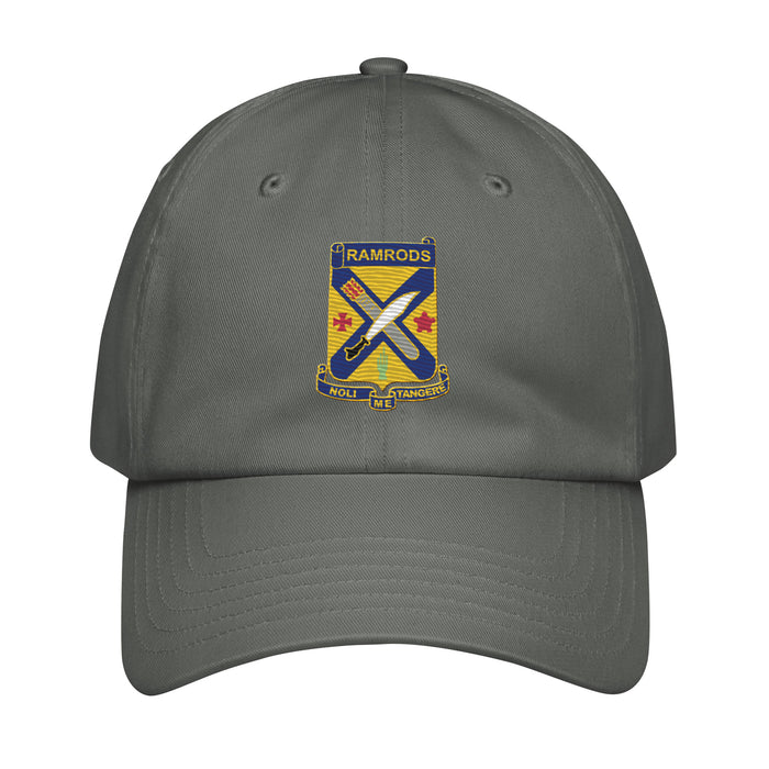 2-2 Infantry "Ramrods" Embroidered Under Armour® Dad Hat Tactically Acquired Grey