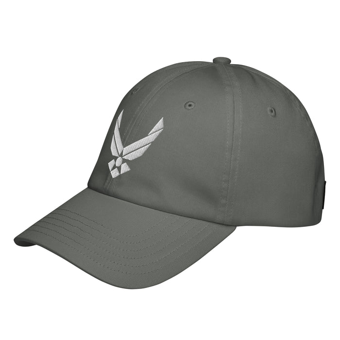 USAF White Emblem Embroidered Under Armour® Dad Hat Tactically Acquired   