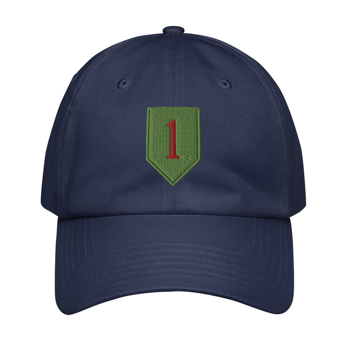 1st Infantry Division Embroidered Under Armour® Dad Hat Tactically Acquired Navy  