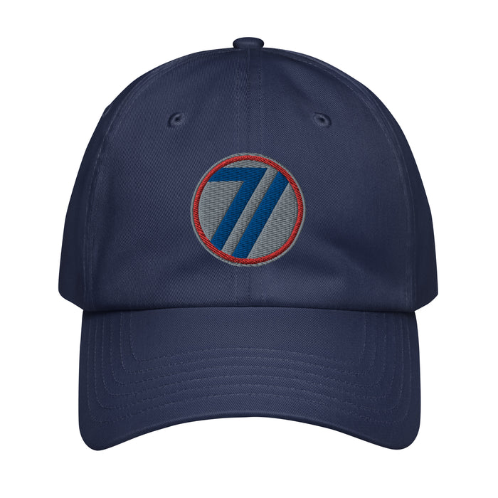 71st Infantry Division Embroidered Under Armour® Dad Hat Tactically Acquired Navy  