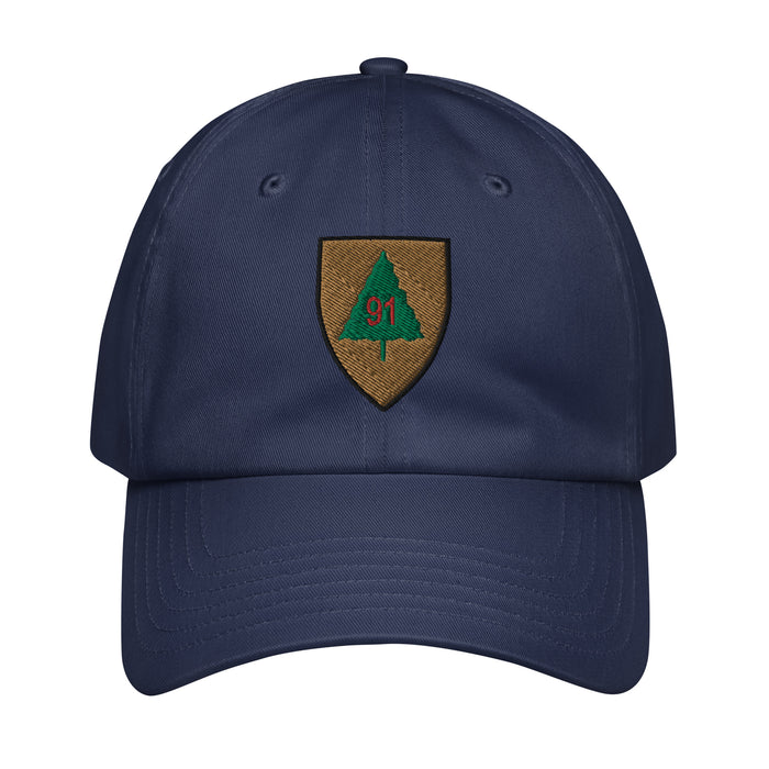 91st Infantry Division Embroidered Under Armour® Dad Hat Tactically Acquired Navy  