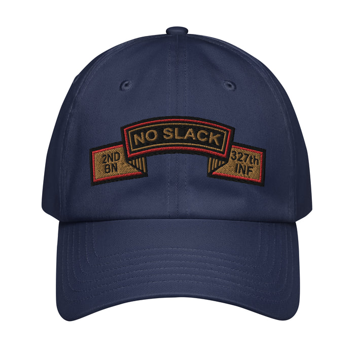 2-327 Infantry Regiment 'No Slack' Embroidered Under Armour® Dad Hat Tactically Acquired Navy  