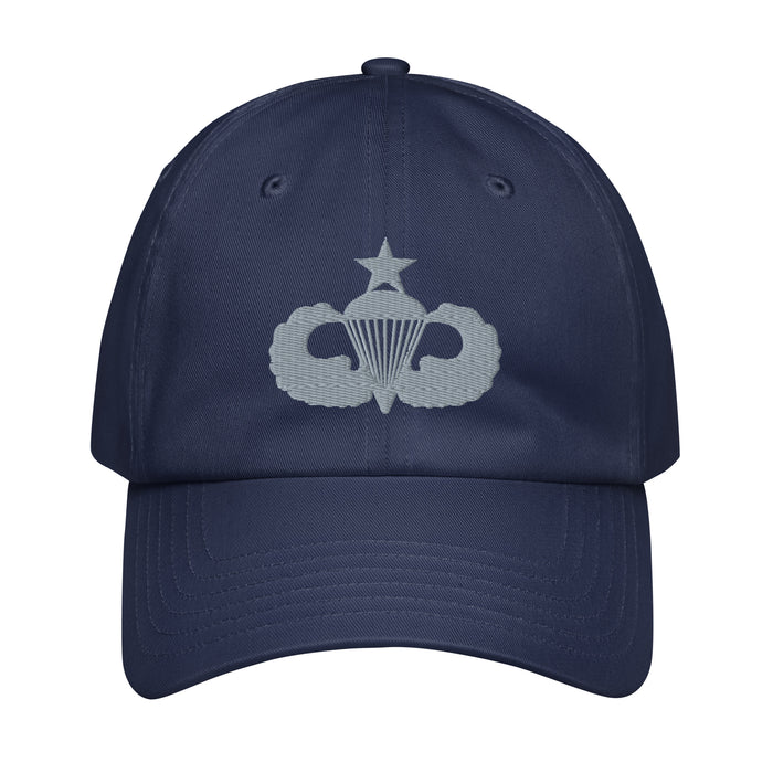 U.S. Army Senior Parachutist Badge Embroidered Under Armour® Dad Hat Tactically Acquired Navy  