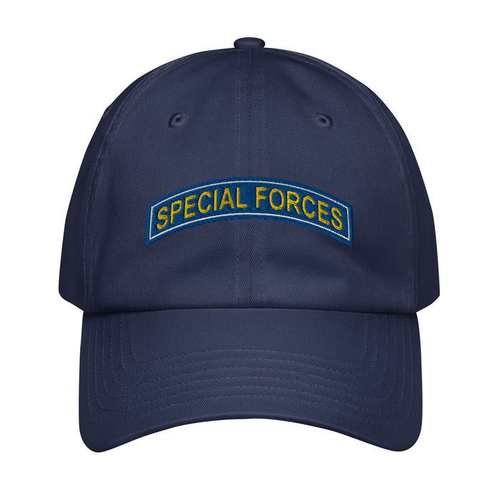 U.S. Army Special Forces Tab Embroidered Under Armour® Dad Hat Tactically Acquired Navy  