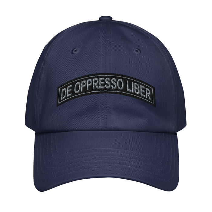 De Oppresso Liber Special Forces Tab Embroidered Under Armour® Dad Hat Tactically Acquired Navy  