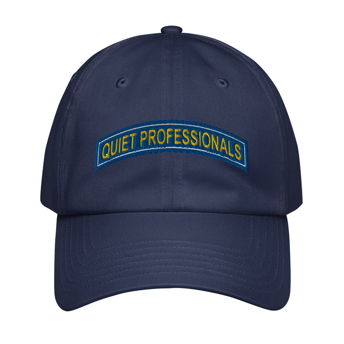 Quiet Professionals Embroidered Army SF Tab Under Armour® Dad Hat Tactically Acquired Navy  