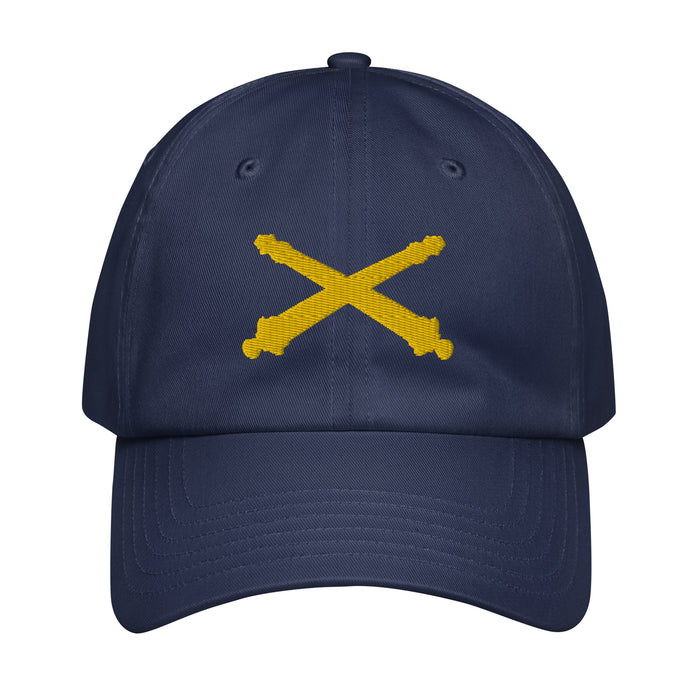 U.S. Army Field Artillery Embroidered Under Armour® Dad Hat Tactically Acquired Navy  