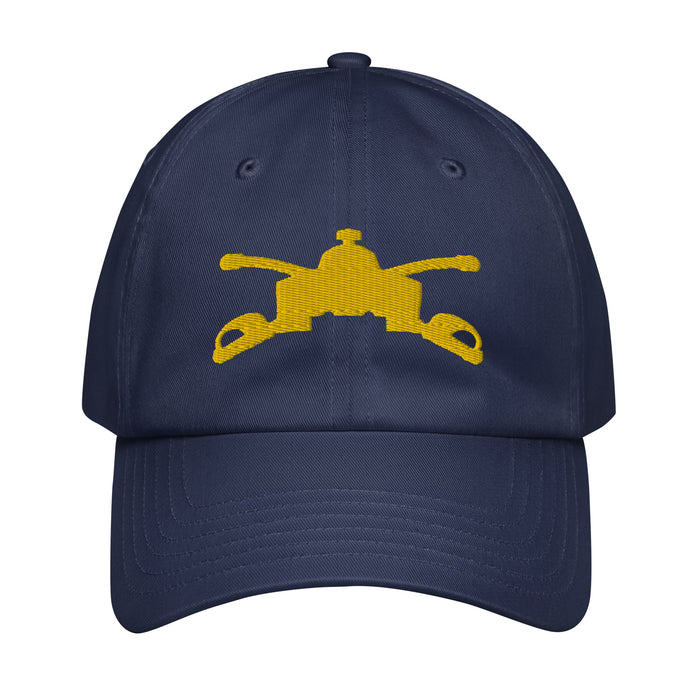 U.S. Army Armor Branch Embroidered Under Armour® Dad Hat Tactically Acquired Navy  