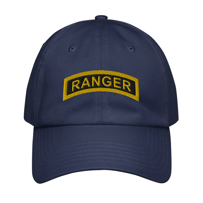 U.S. Army Ranger Tab Embroidered Under Armour® Dad Hat Tactically Acquired Navy  