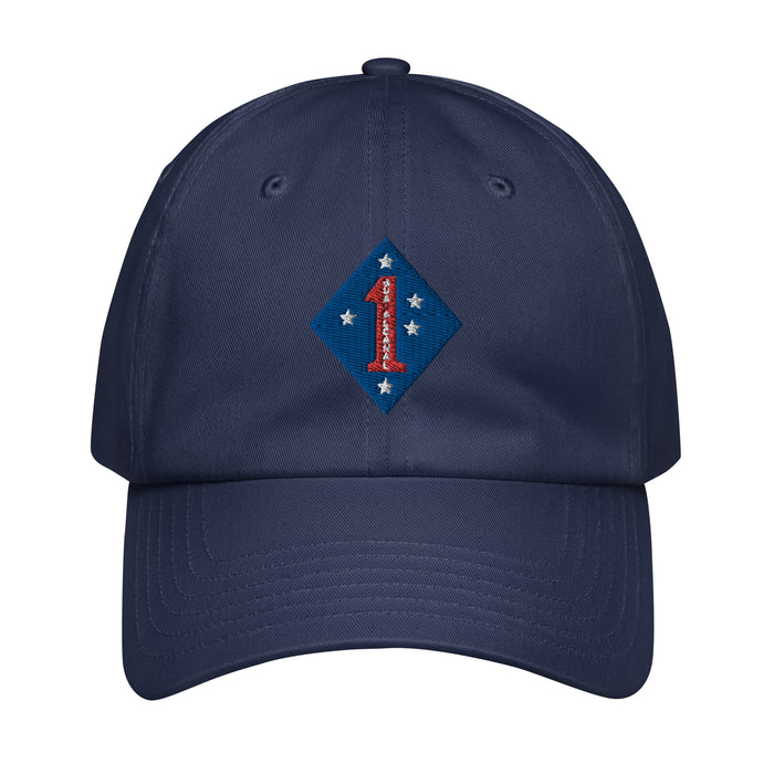 1st Marine Division Embroidered Under Armour® Dad Hat Tactically Acquired Navy  