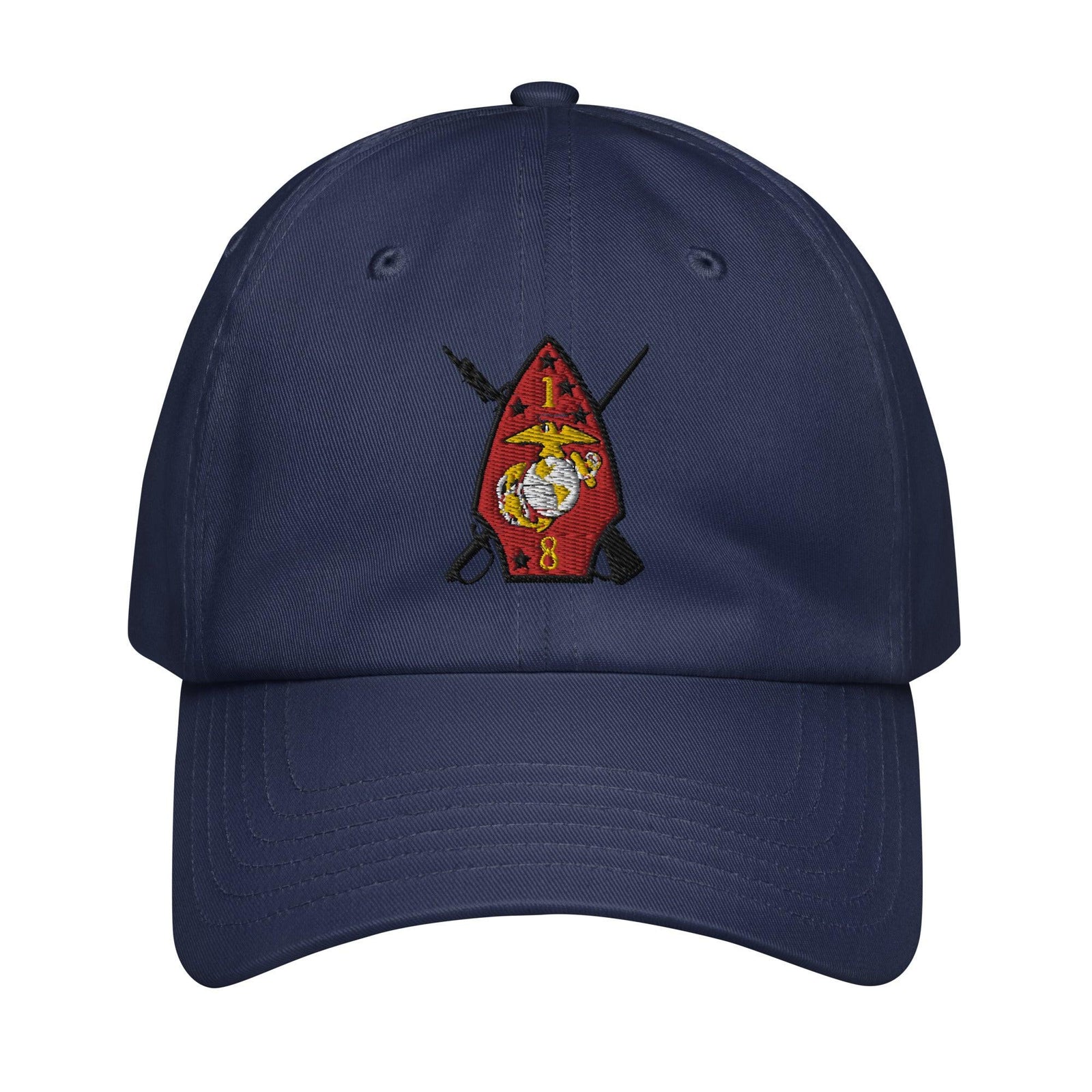 1/8 Marines Embroidered Under Armour® Dad Hat Tactically Acquired Navy  