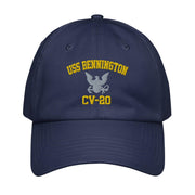 USS Bennington (CV-20) Embroidered Under Armour® Dad Hat Tactically Acquired Navy  