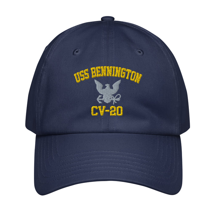 USS Bennington (CV-20) Embroidered Under Armour® Dad Hat Tactically Acquired Navy  