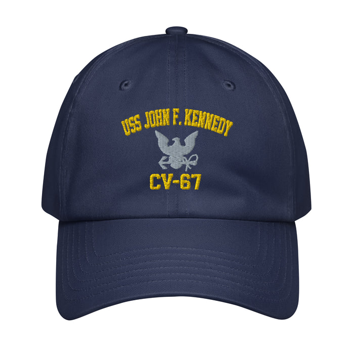 USS John F. Kennedy (CV-67) Embroidered Under Armour® Dad Hat Tactically Acquired Navy  