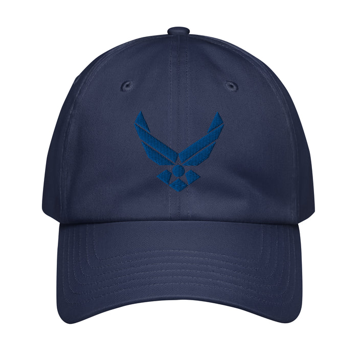 USAF Emblem Embroidered Under Armour® Dad Hat Tactically Acquired Navy  