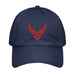 USAF Red Emblem Embroidered Under Armour® Dad Hat Tactically Acquired Navy  