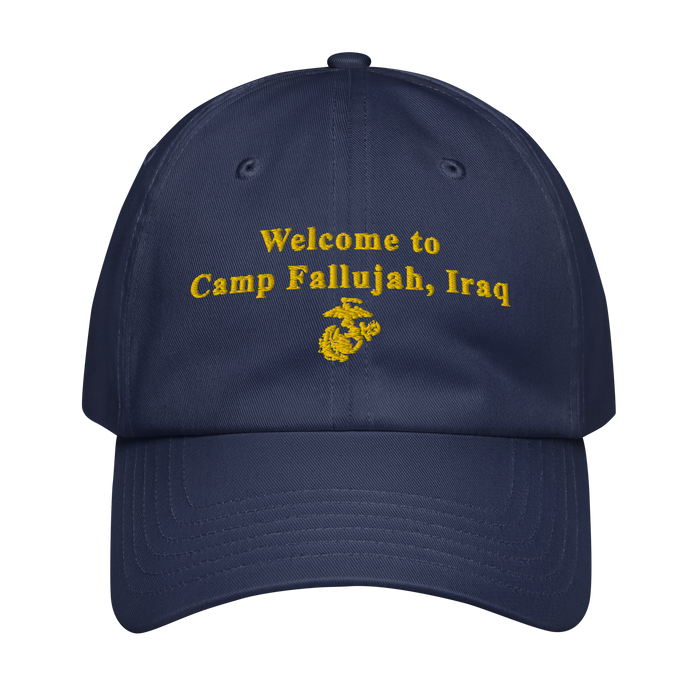 Welcome to Camp Fallujah Iraq USMC Under Armour® Hat Tactically Acquired Navy  