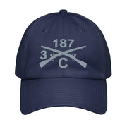 C CO. 3-187 INF RGT Embroidered Under Armour® Dad Hat Tactically Acquired Navy