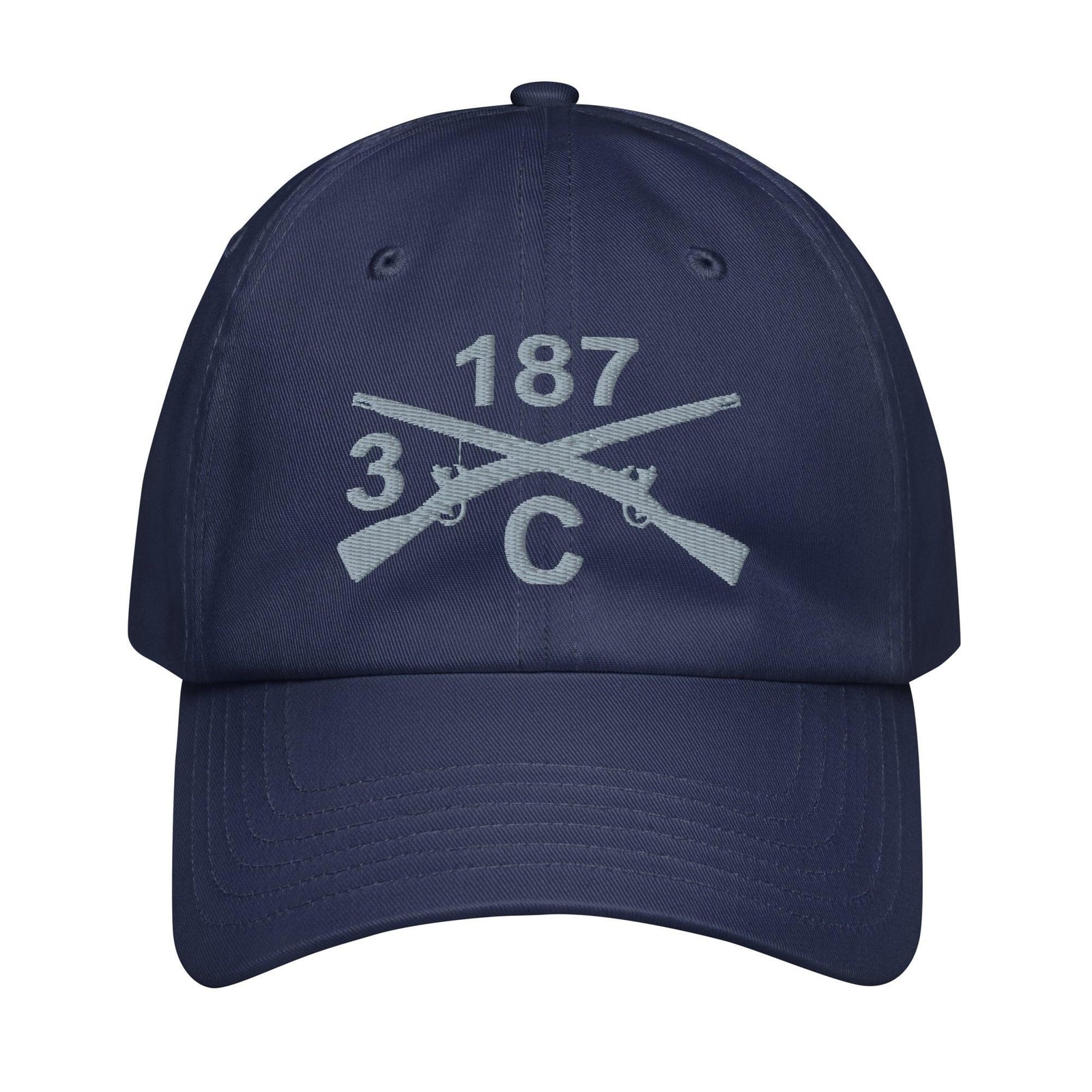 C CO. 3-187 INF RGT Embroidered Under Armour® Dad Hat Tactically Acquired Navy