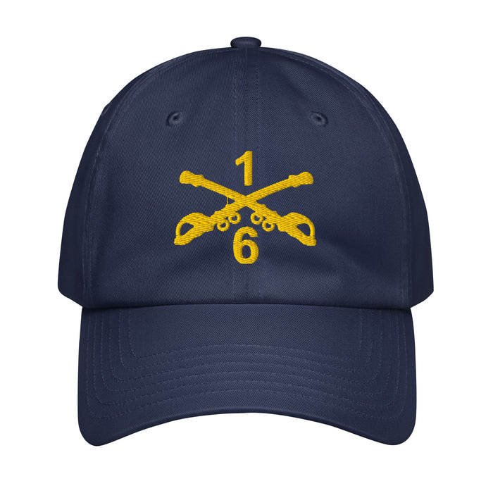 6-1 CAV Embroidered Under Armour® Dad Hat Tactically Acquired Navy