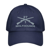 1-27th Infantry "Wolfhounds" Embroidered Under Armour® Dad Hat Tactically Acquired Navy