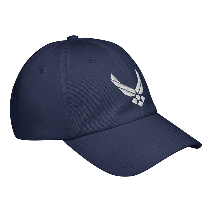 USAF White Emblem Embroidered Under Armour® Dad Hat Tactically Acquired   