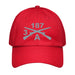 A CO. 3-187 INF RGT Embroidered Under Armour® Dad Hat Tactically Acquired Red