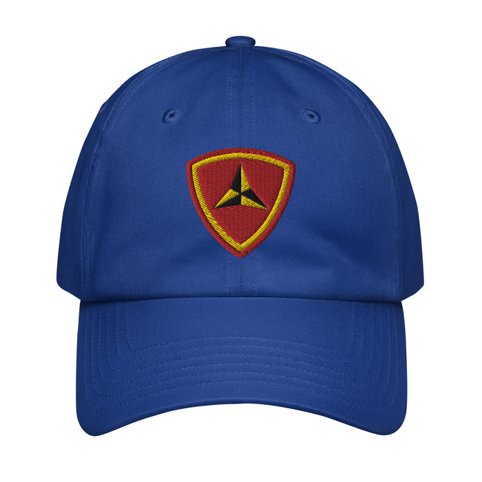 3rd Marine Division Embroidered Under Armour® Dad Hat Tactically Acquired Royal Blue  