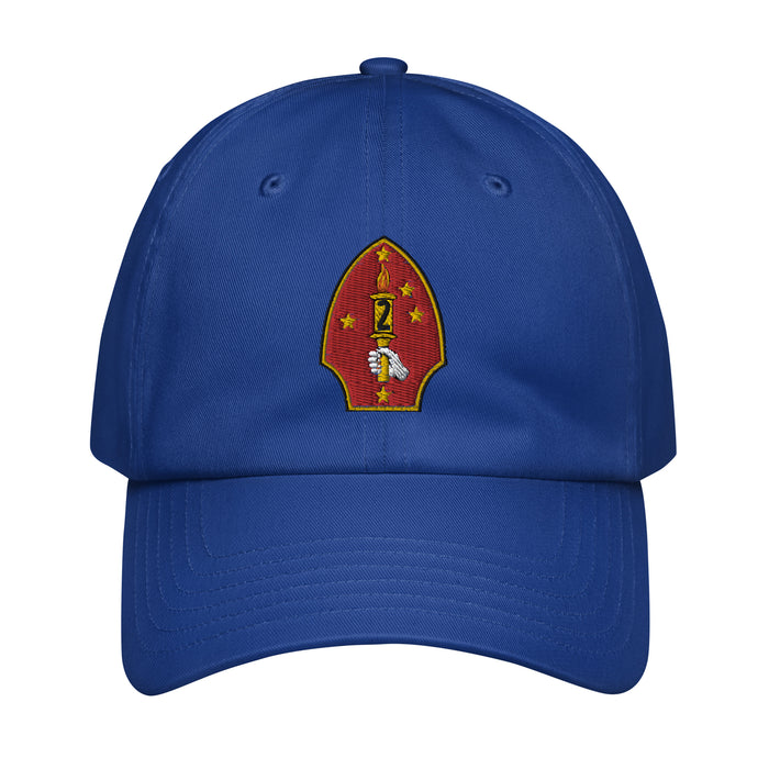 2nd Marine Division Embroidered Under Armour® Dad Hat Tactically Acquired Royal Blue  
