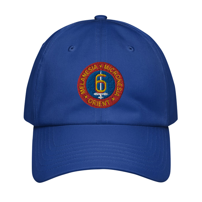 6th Marine Division Embroidered Under Armour® Dad Hat Tactically Acquired Royal Blue  